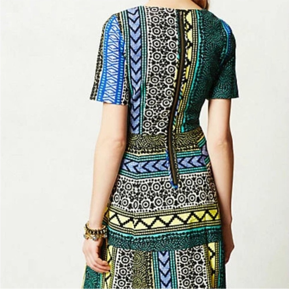 Plenty by Tracy Reese Blue and Yellow Mini Dress - Picture 5 of 7